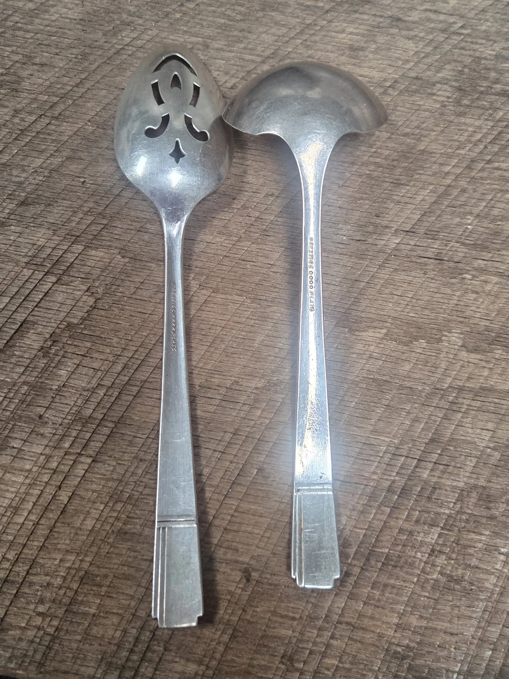 Vintage 1938 Oneida Grenoble Silver-plated Serving Spoons ~ Bin RR